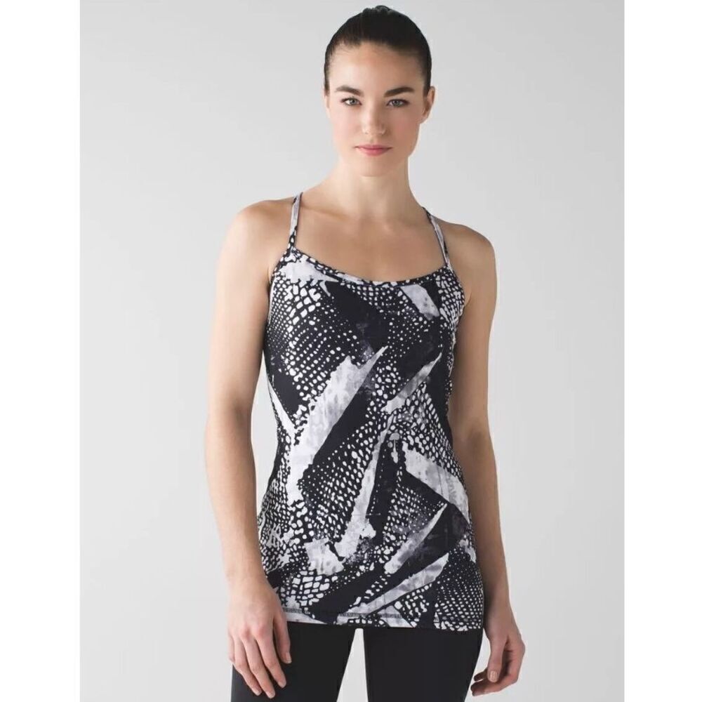 Lululemon Built In Bra Power Y Static Mist Tank Top Size‎ 6